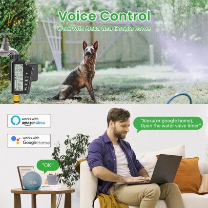 Immax NEO 07556L - Ventil za navodnjavanje 4xAA IP65 Wi-Fi Tuya