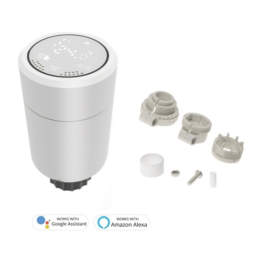 Immax NEO 07732A - komplet od 3 termostatskih glavica, 2xAA/3V, Tuya