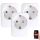 Immax NEO 07761C - set od 3 pametnih utičnica NEO LITE 3680W/230V/16A Wi-Fi Tuya SCHUKO