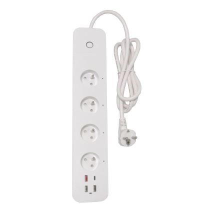 Immax NEO 07771L- Produžni kabl NEO LITE Smart 4AC+3xUSB+1xUSB C Wi-Fi Tuya