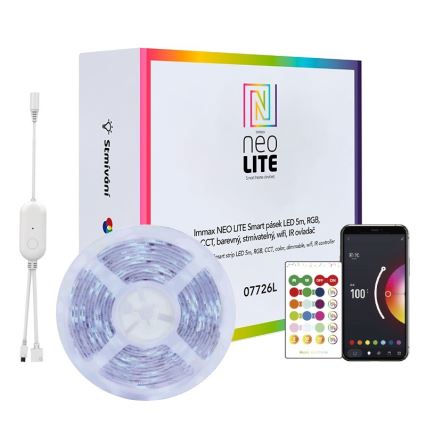 Immax NEO 07775L - LED RGB+CCT prigušiva traka NEO LITE LED/48W/230V 10 m IP65 MUSIC Wi-Fi Tuya + daljinski upravljač