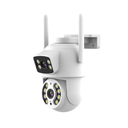 Immax NEO 07783L - Pametna spoljašnja kamera sa senzorom DOUBLE 355° P/T 2x2MP IP65 Wi-Fi Tuya