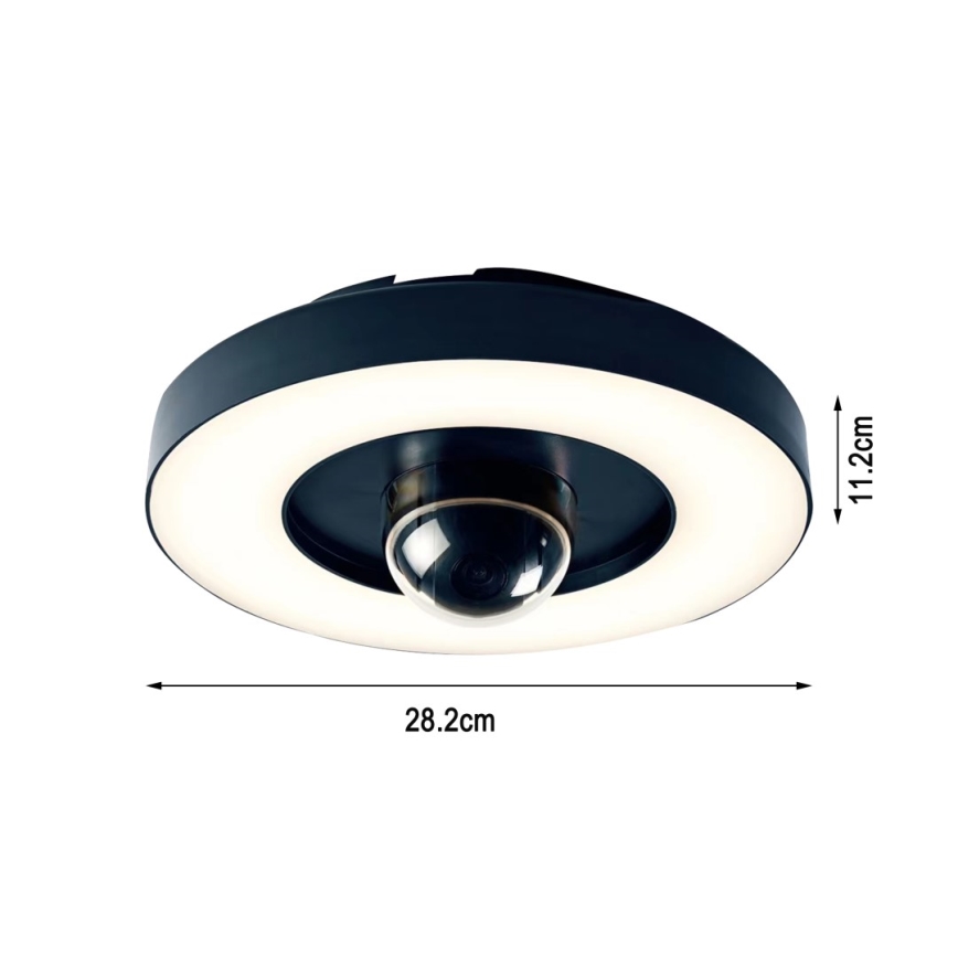 Immax NEO 07792L - LED pametna spoljna kamera sa svetlom RING 22W/230V IP44 Wi-Fi Tuya