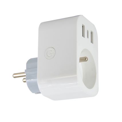 Immax NEO 07799L - Pametna višestruka utičnica 16A/230V + 2xUSB+1xUSB C Wi-Fi Tuya