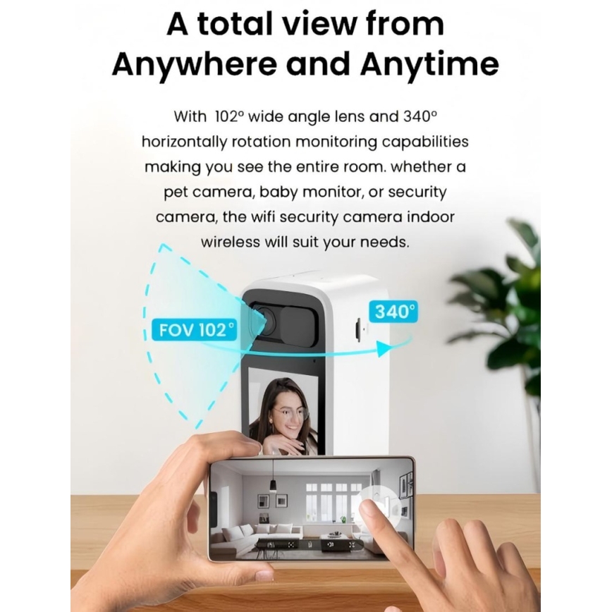 Immax NEO 07814L - Pametna unutrašnja kamera sa 4 MP senzorom, napajanje 5V, Tuya Wi-Fi