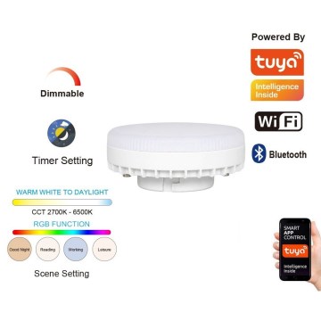 Immax NEO 07816L - LED RGB+CCT prigušiva sijalica GX53/8W/230V Wi-Fi Tuya