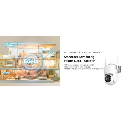 Immax NEO 07819L - Pametna spoljašnja kamera sa 4 MP senzorom, 5V, IP65, Tuya Wi-FI