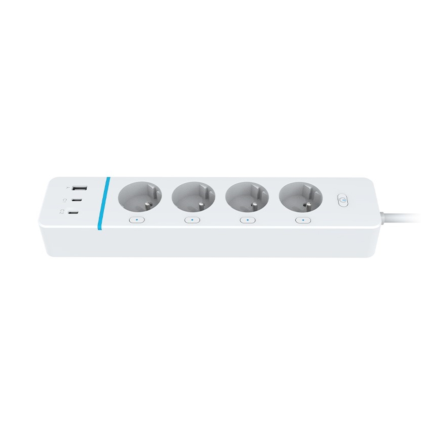 Immax NEO 07821L - Pametni produžni kabl NEO LITE 4x AC utičnice + 1x USB + 2x USB‑C Tuya Wi‑Fi