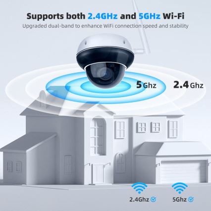 Immax NEO 07825L - Pametna spoljna kupolasta kamera sa senzorom 5 MP 230 V IP66 TUYA Wi-Fi