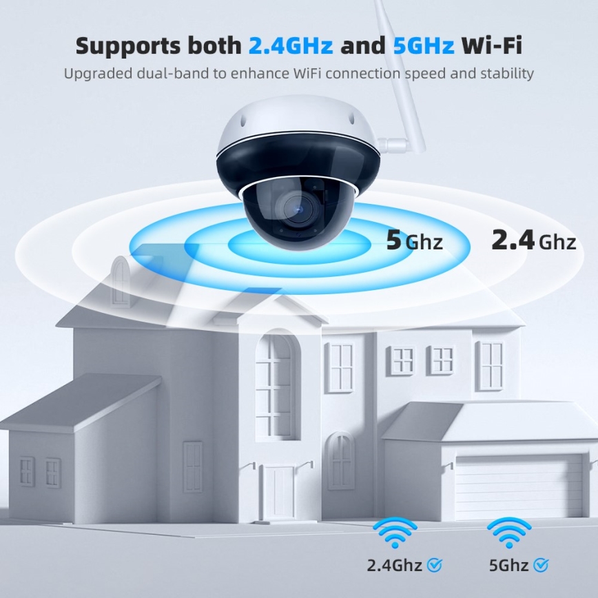 Immax NEO 07825L - Pametna spoljna kupolasta kamera sa senzorom 5 MP 230 V IP66 TUYA Wi-Fi
