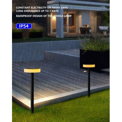 Immax NEO 07910L - RGB LED prigušiva solarna svetiljka sa senzorom NEO LITE LED/1W/5V, okrugla, IP54, Tuya, 1300 mAh