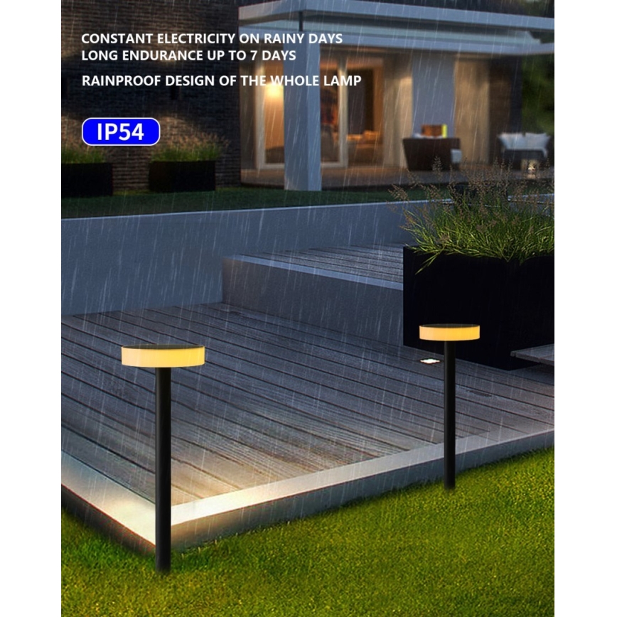Immax NEO 07910L - RGB LED prigušiva solarna svetiljka sa senzorom NEO LITE LED/1W/5V, okrugla, IP54, Tuya, 1300 mAh