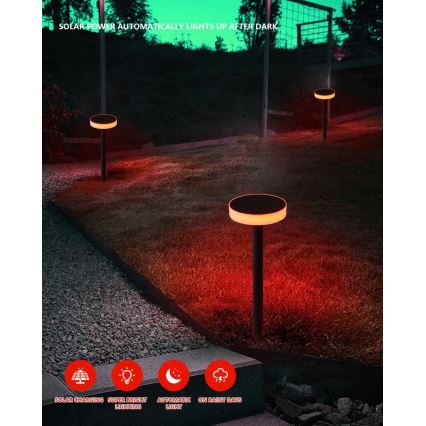 Immax NEO 07910L - RGB LED prigušiva solarna svetiljka sa senzorom NEO LITE LED/1W/5V, okrugla, IP54, Tuya, 1300 mAh
