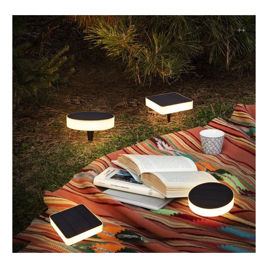 Immax NEO 07910L - RGB LED prigušiva solarna svetiljka sa senzorom NEO LITE LED/1W/5V, okrugla, IP54, Tuya, 1300 mAh