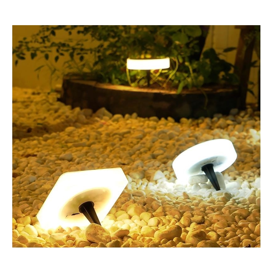 Immax NEO 07910L - RGB LED prigušiva solarna svetiljka sa senzorom NEO LITE LED/1W/5V, okrugla, IP54, Tuya, 1300 mAh