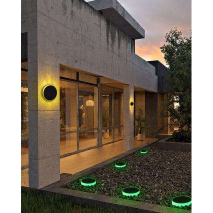 Immax NEO 07910L - RGB LED prigušiva solarna svetiljka sa senzorom NEO LITE LED/1W/5V, okrugla, IP54, Tuya, 1300 mAh