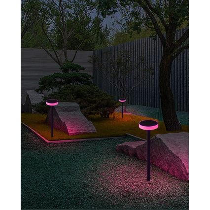 Immax NEO 07910L - RGB LED prigušiva solarna svetiljka sa senzorom NEO LITE LED/1W/5V, okrugla, IP54, Tuya, 1300 mAh