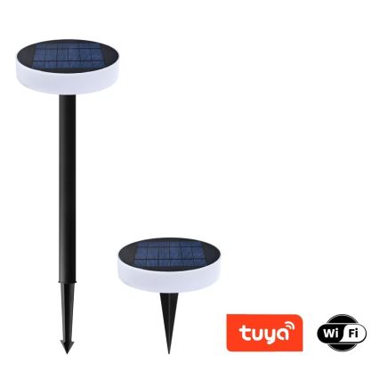 Immax NEO 07910L - RGB LED prigušiva solarna svetiljka sa senzorom NEO LITE LED/1W/5V, okrugla, IP54, Tuya, 1300 mAh