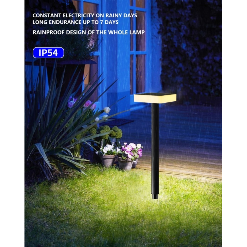 Immax NEO 07911L - LED RGB prigušiva solarno svetlo sa senzorom NEO LITE LED/1W/5V četvrtasto IP54 Tuya 1300 mAh