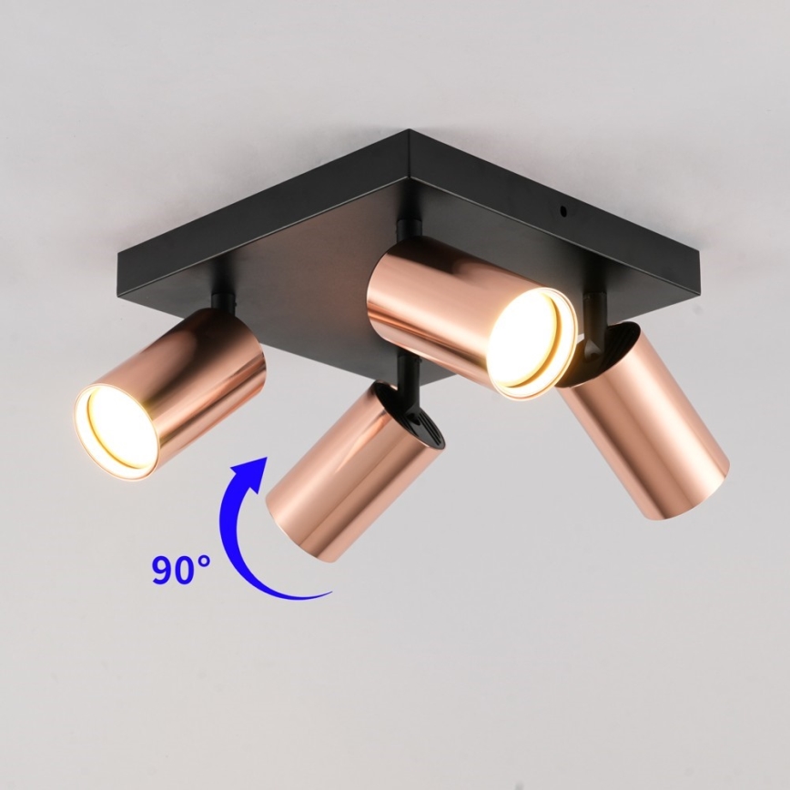 Immax NEO 08304L - Spot svetiljka PUNTO 4xGU10/9W/230V roze zlato