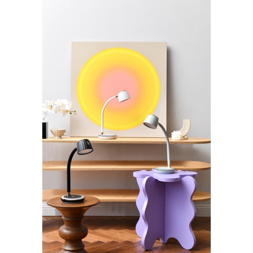 Immax NEO 08996L - LED prigušiva stona lampa sa bežičnim punjenjem PERLA LED/1,5W + LED/6W/230V 3800-4300K