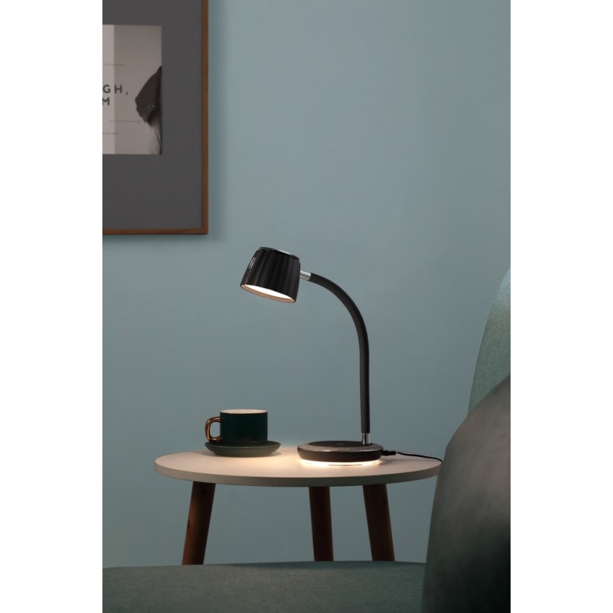 Immax NEO 08996L - LED prigušiva stona lampa sa bežičnim punjenjem PERLA LED/1,5W + LED/6W/230V 3800-4300K