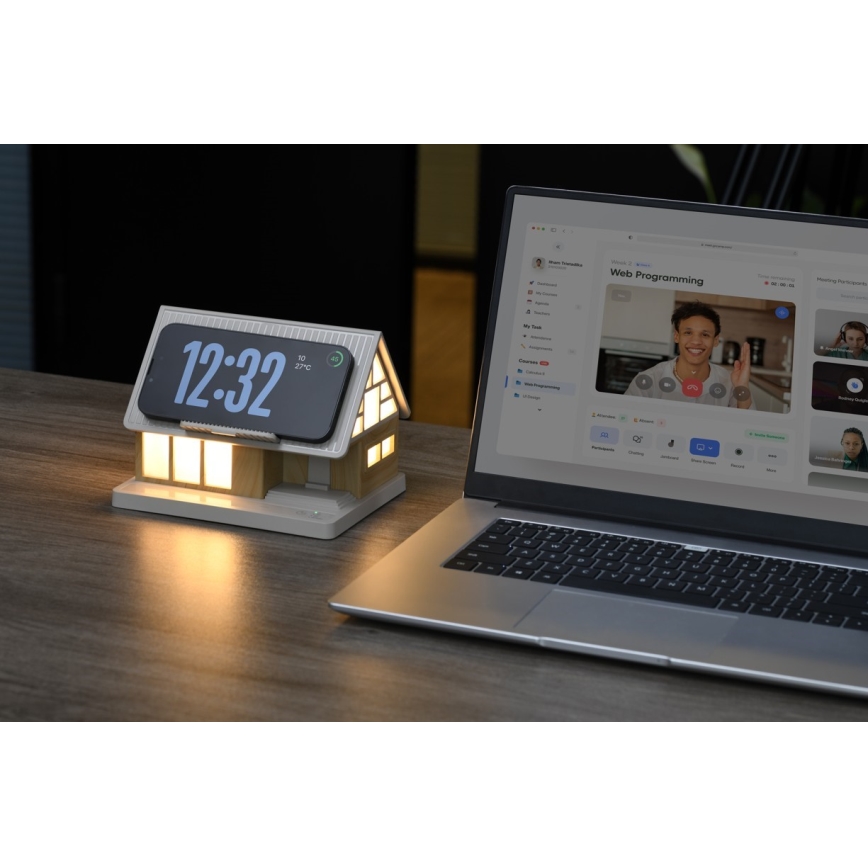 Immax NEO 09108L - Stona LED lampa sa bežičnim punjenjem DREAM HOME LED/2W/230V