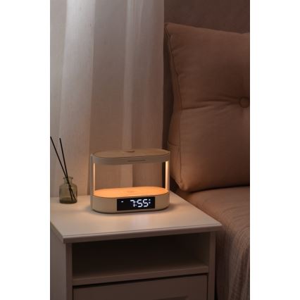 Immax NEO 09111L - LED prigušiva stona lampa sa budilnikom i punjenjem TRIPLE DOCK LED/1,5W/5V