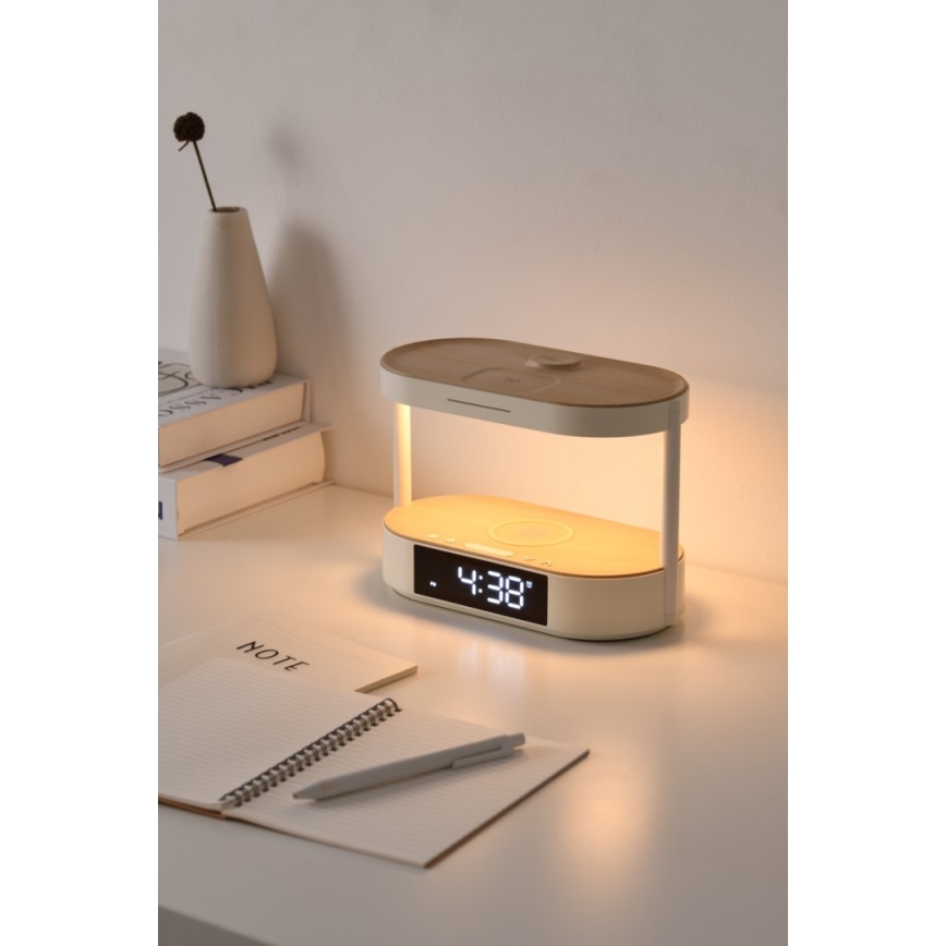 Immax NEO 09111L - LED prigušiva stona lampa sa budilnikom i punjenjem TRIPLE DOCK LED/1,5W/5V