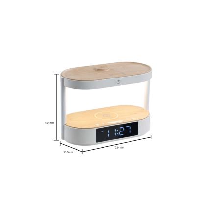 Immax NEO 09111L - LED prigušiva stona lampa sa budilnikom i punjenjem TRIPLE DOCK LED/1,5W/5V