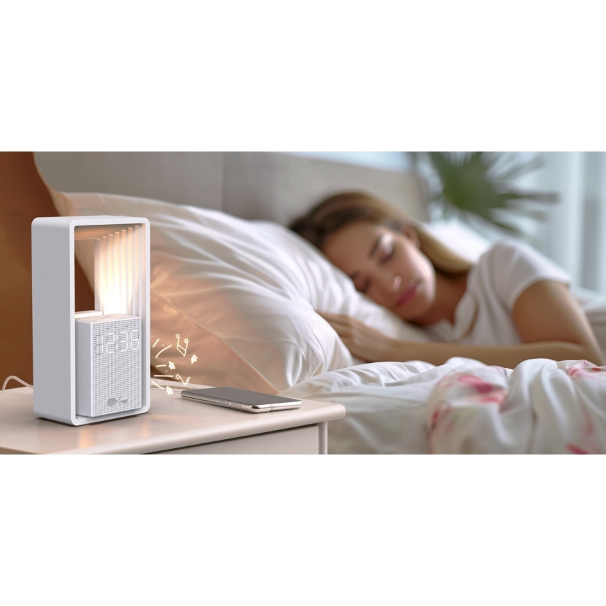 Immax NEO 09113L - LED stona lampa sa budilnikom i mogućnošću punjenja CALM LED/3,5W/5V
