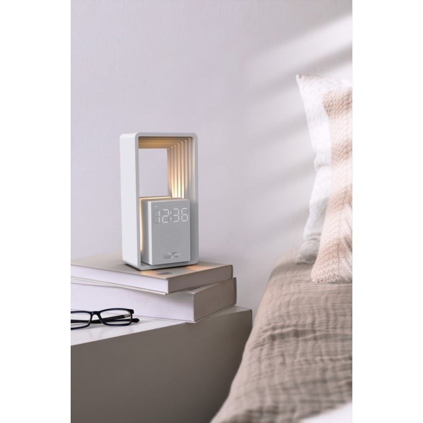 Immax NEO 09113L - LED stona lampa sa budilnikom i mogućnošću punjenja CALM LED/3,5W/5V