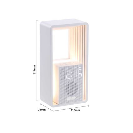 Immax NEO 09113L - LED stona lampa sa budilnikom i mogućnošću punjenja CALM LED/3,5W/5V