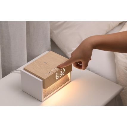 Immax NEO 09114L - LED stona lampa sa budilnikom i punjenjem CALM LED/1,2W/5V