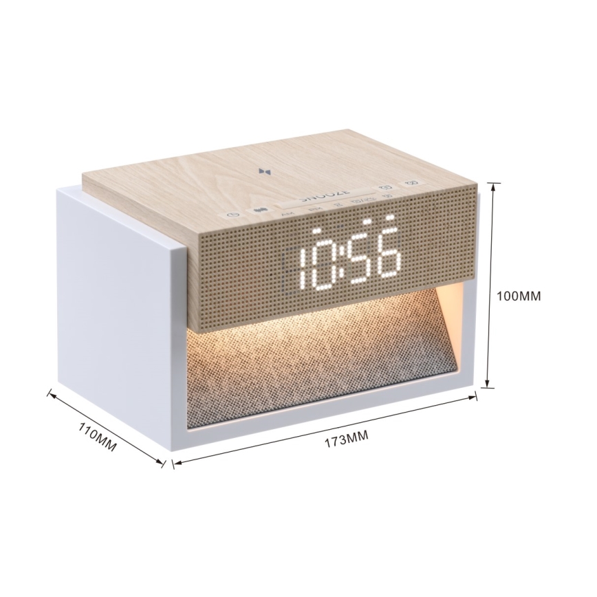 Immax NEO 09114L - LED stona lampa sa budilnikom i punjenjem CALM LED/1,2W/5V