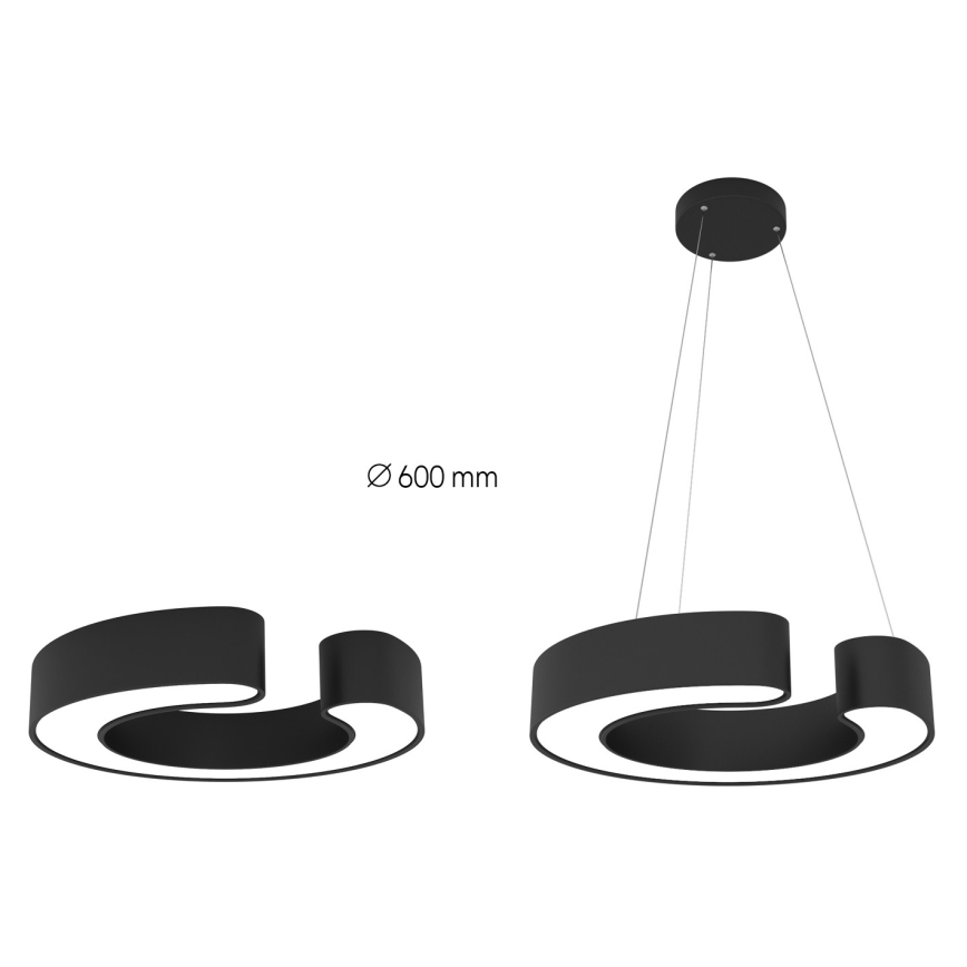 Immax NEO 7133 - LED SMART prigušiva stropna svetiljka C-oblik LED/52W/230V + daljinski upravljač 60 cm Tuya ZigBee