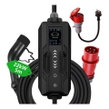 Immax - Prenosna putna punjačka stanica EV za električne automobile AC Type 2 32A/380V 22kW + utikač 230V 5m Wi-Fi Tuya