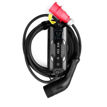 Immax - Prenosna EV stanica za punjenje električnih vozila AC Type 2 16A/380V 11kW + utikač 230V 5m Wi-Fi Tuya