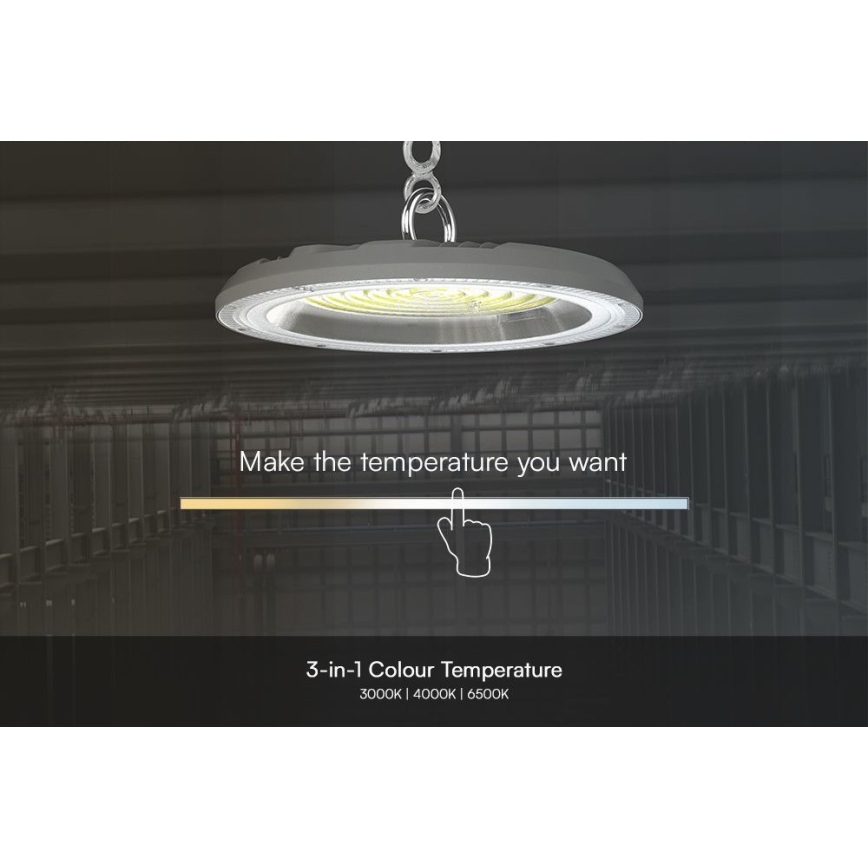 Industrijska High Bay LED svetiljka/150W/230V 3000/4000/6500K IP65 prečnik 27,7 cm