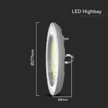 Industrijska High Bay LED svetiljka/150W/230V 3000/4000/6500K IP65 prečnik 27,7 cm