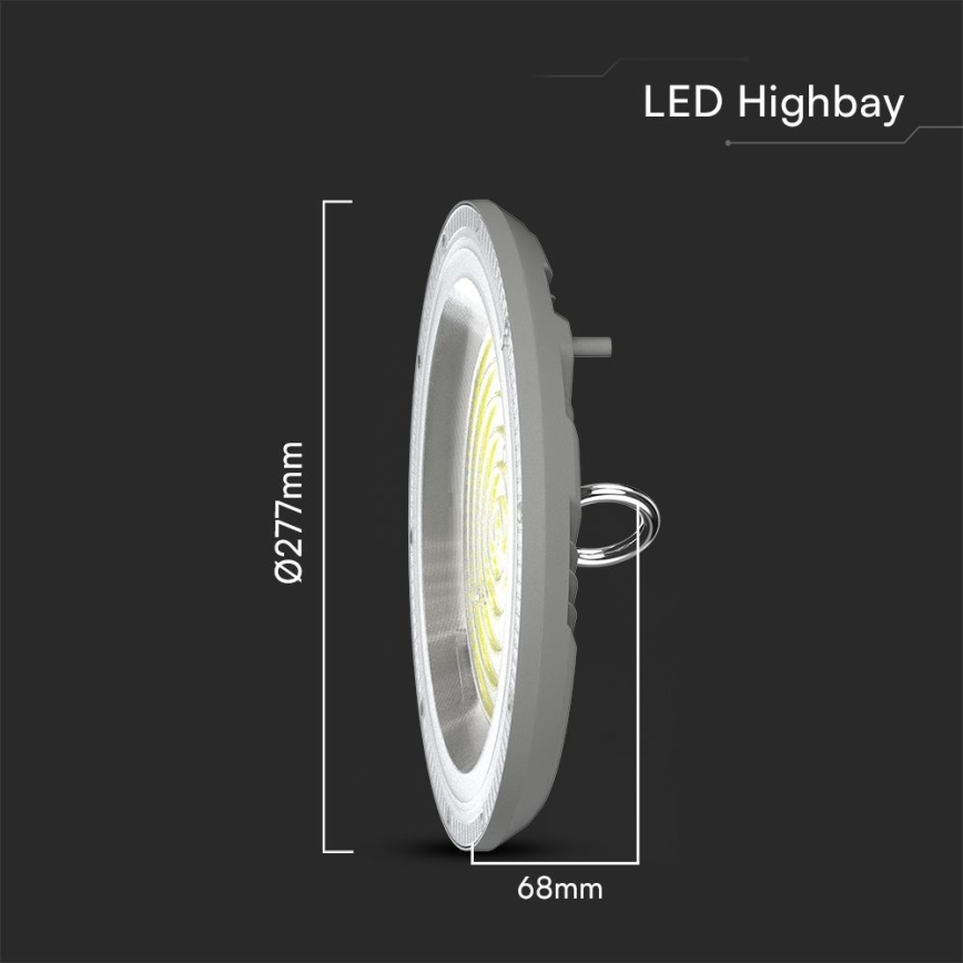 Industrijska High Bay LED svetiljka/150W/230V 3000/4000/6500K IP65 prečnik 27,7 cm