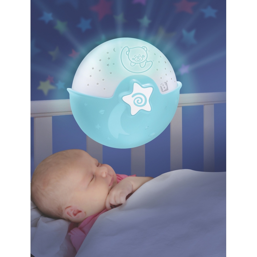 Infantino - Dečija lampica sa projektorom 3xAA plava