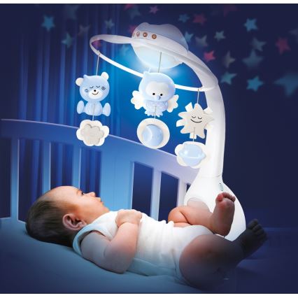 Infantino - Mobil za krevetić sa melodijom 3u1 3xAAA plavi