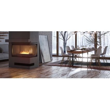 InFire - BIO kamin 8x40 cm 3 kW crna