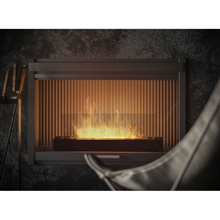 InFire - BIO kamin 8x60 cm 3kW crne boje