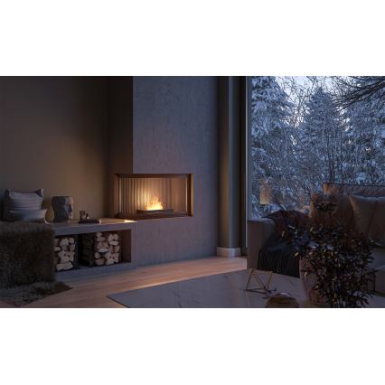 InFire - biokamin 8x60 cm, 3 kW, crne boje