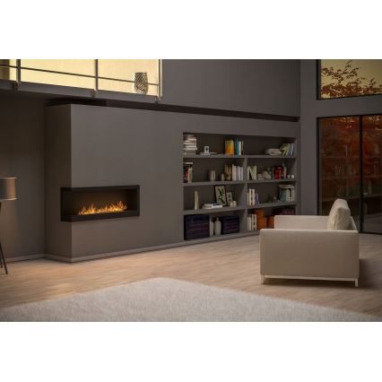 InFire - Ugaoni bio kamin 45x120 cm, 3 kW, crni