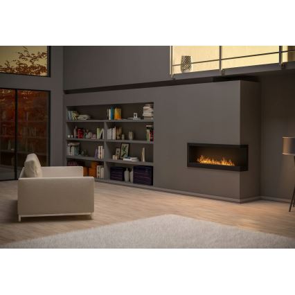 InFire - Ugaoni BIO kamin 45x120 cm 3kW crni