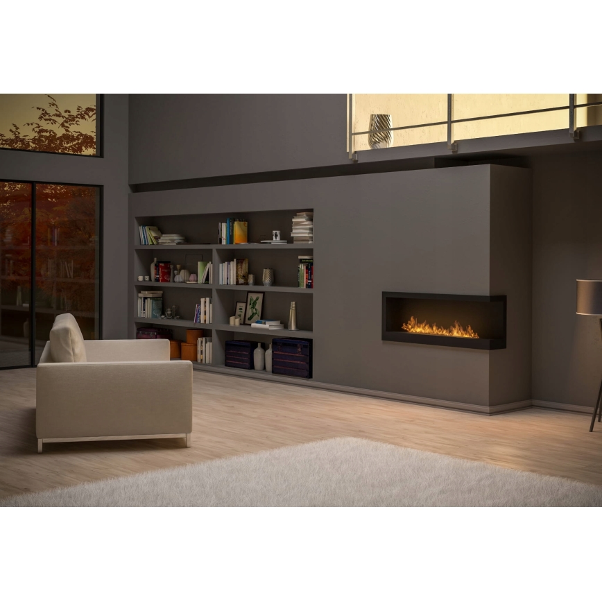 InFire - Ugaoni BIO kamin 45x120 cm 3kW crni
