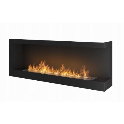 InFire - Ugaoni BIO kamin 45x120 cm 3kW crni